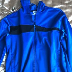 blue hoodie